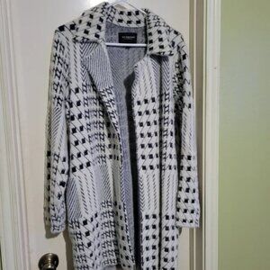 Liverpool Black and White Geometric Cardigan
